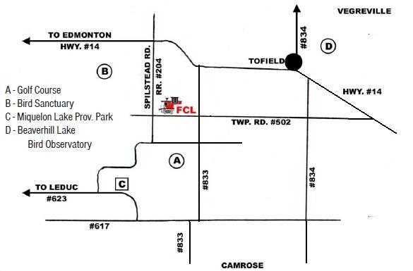 map to the Footloose Caboose Lodge